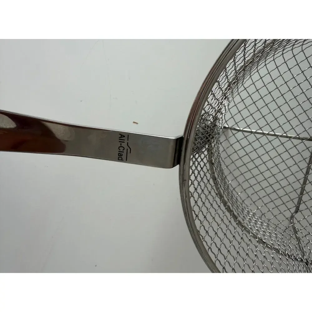 All-Clad Stainless Steel Mesh Wire Long Handle Steamer Frying Basket 7.5